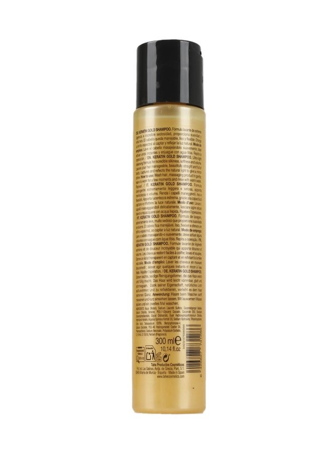 Tahe Keratin Gold Shampoo with Pure Keratin and Liquid Gold for Extra Softness and Volume, 300ml - Image 2